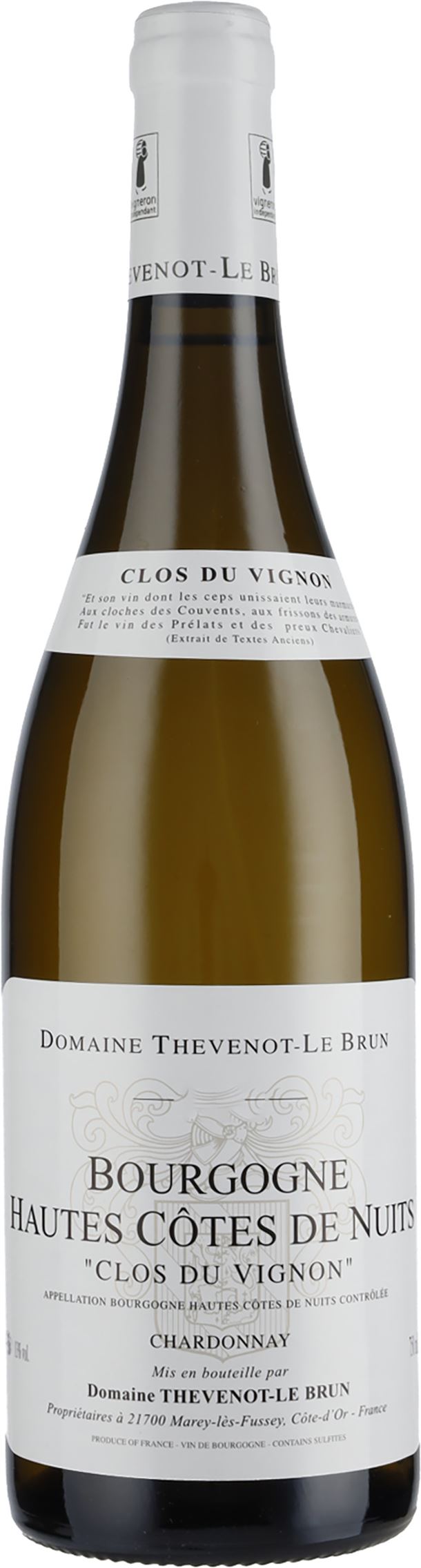 Bourgogne Hautes Côtes De Nuits Blanc "clos Du Vignon"